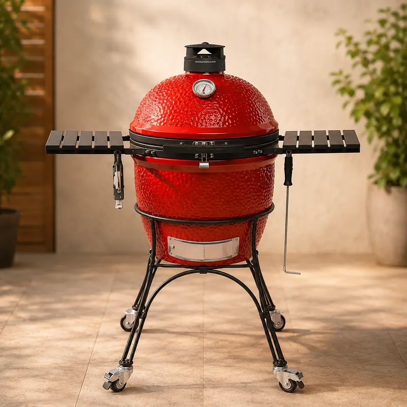 Kamado Joe Classic II red ceramic kamado grill